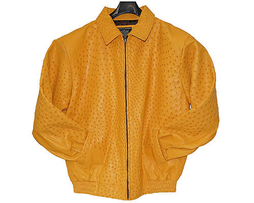 Los Altos Buttercup All Over Genuine Ostrich Jacket CH140302. - Click Image to Close